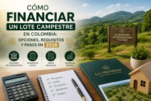 Lee más sobre el artículo Cómo financiar un lote campestre en Colombia: opciones, requisitos y pasos en 2026